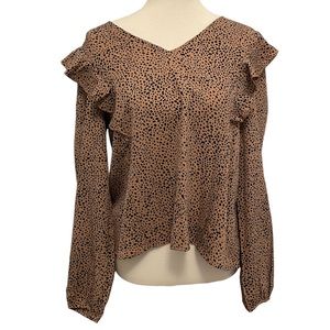 Very J Animal Print Long Sleeve Top